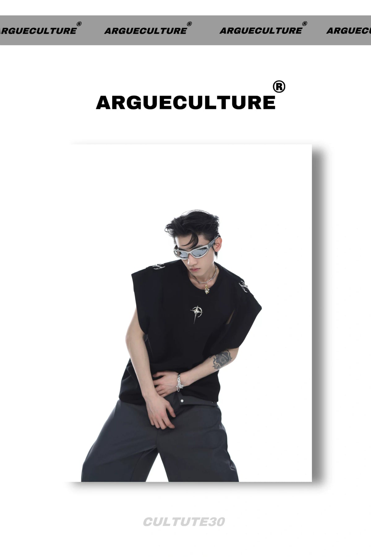 Deconstructed Relaxed Tank Top with Cutout Details - description image 8