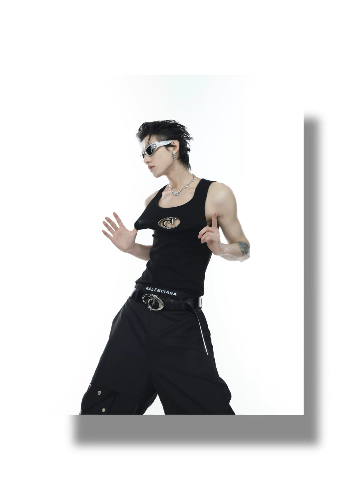 Unisex Openwork Ribbed Tank Top in Cotton Blend - description image 4