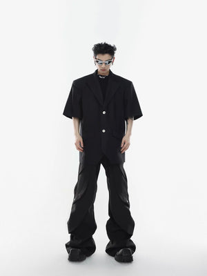 High-Rise Button-Detail Trousers | Punk Tailoring - main image 4