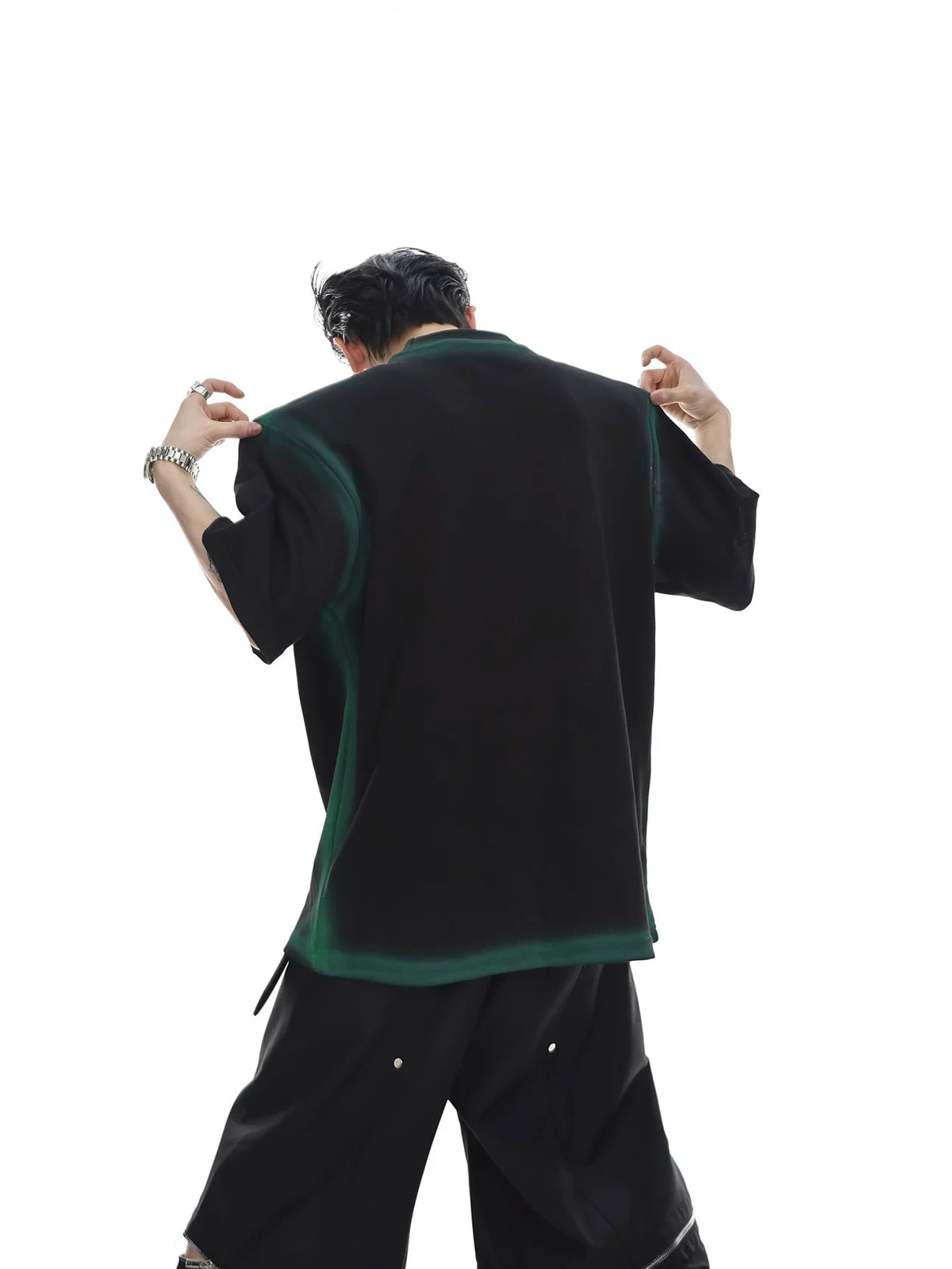 Gradient Metal Print Shoulder T-Shirt | Relaxed Fit - main image 4