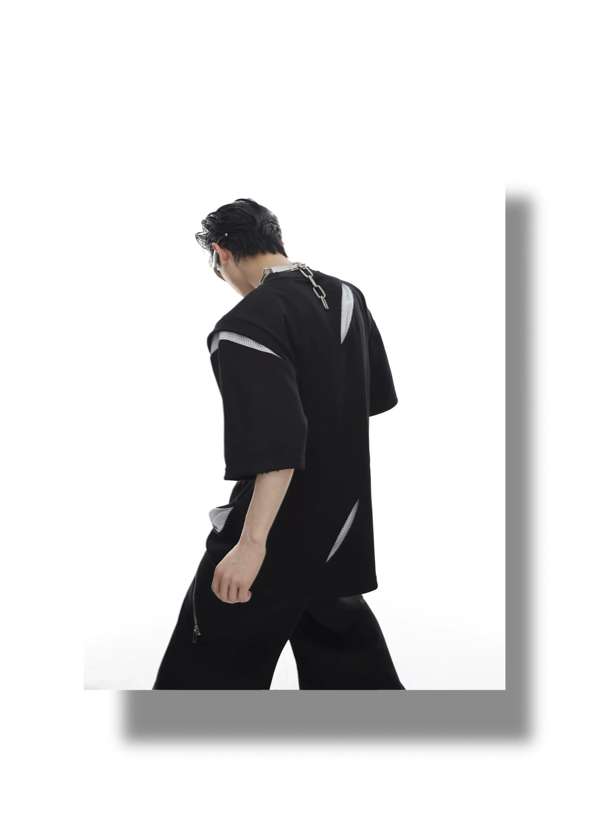 Deconstructed Colorblock Panel T-Shirt | Relaxed Fit - description image 9