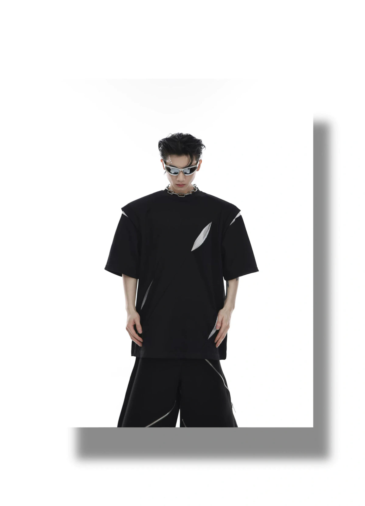 Deconstructed Colorblock Panel T-Shirt | Relaxed Fit - description image 14
