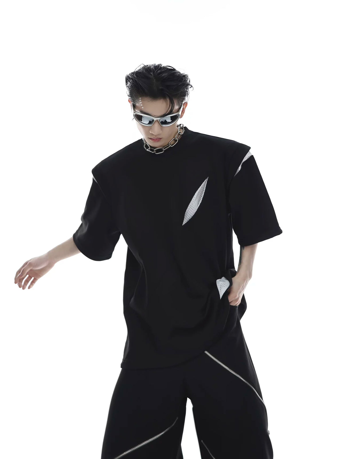 Deconstructed Colorblock Panel T-Shirt | Relaxed Fit - main image 1