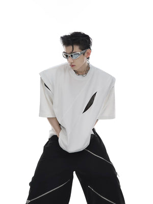 Deconstructed Colorblock Panel T-Shirt | Relaxed Fit - main image 2
