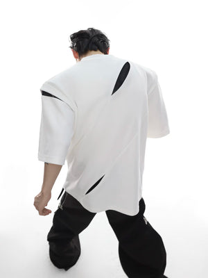 Deconstructed Colorblock Panel T-Shirt | Relaxed Fit - main image 4