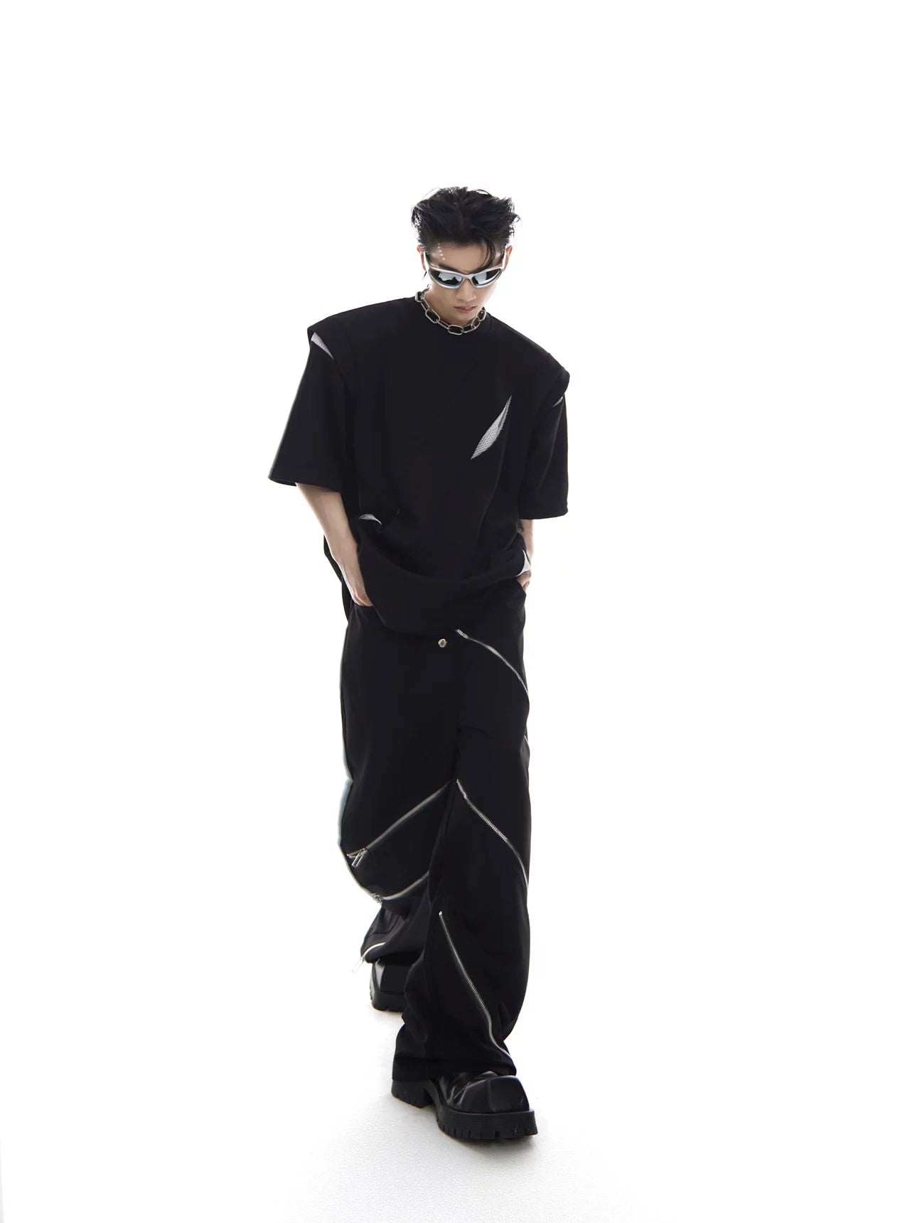 Deconstructed Colorblock Panel T-Shirt | Relaxed Fit - main image 5