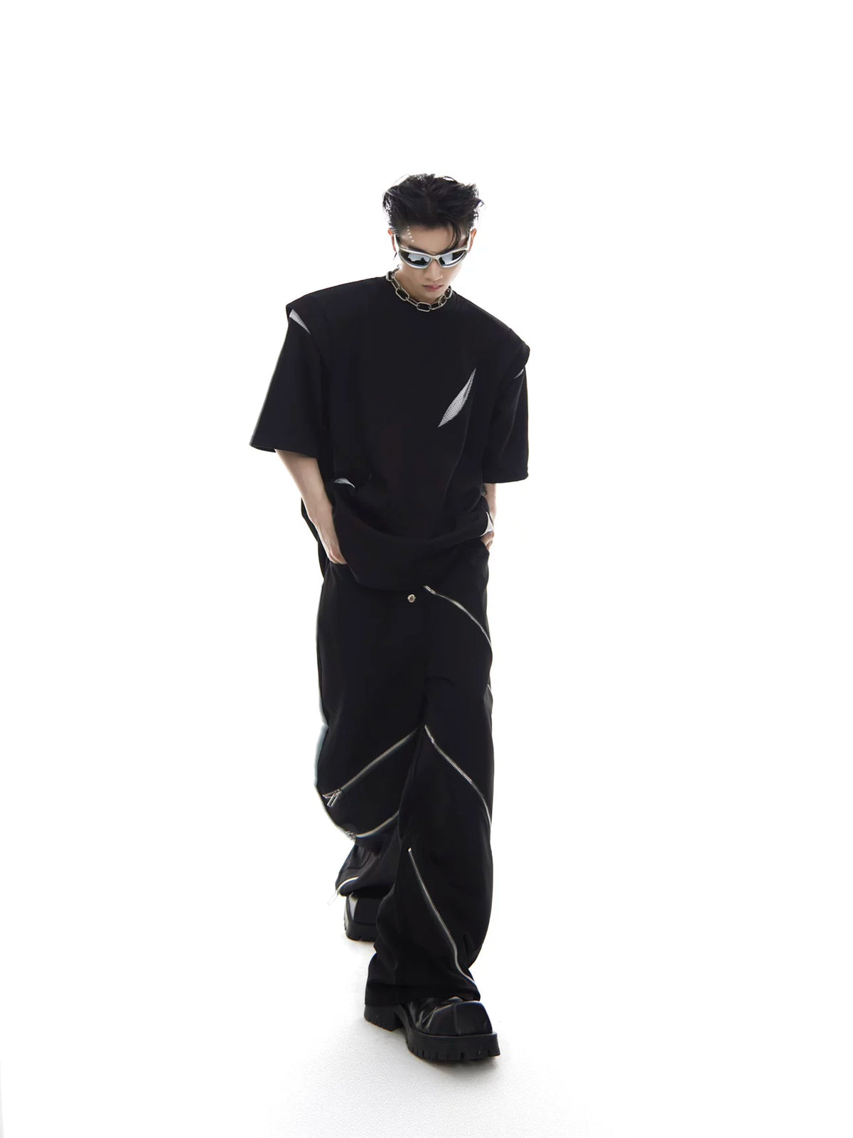 Deconstructed Colorblock Panel T-Shirt | Relaxed Fit - main image 5
