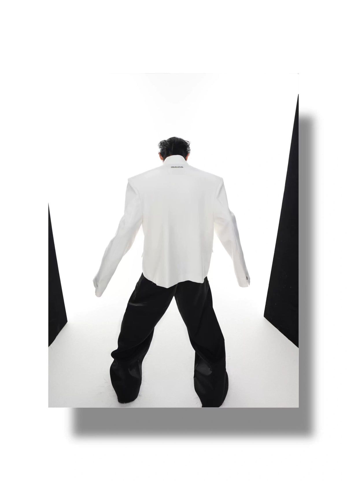 Relaxed Metal-Clasp Stand-Collar Jacket - description image 2