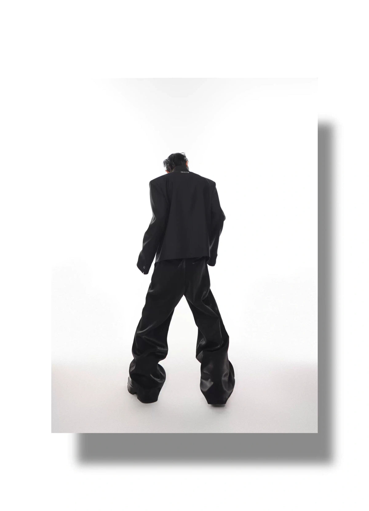 Relaxed Metal-Clasp Stand-Collar Jacket - description image 10