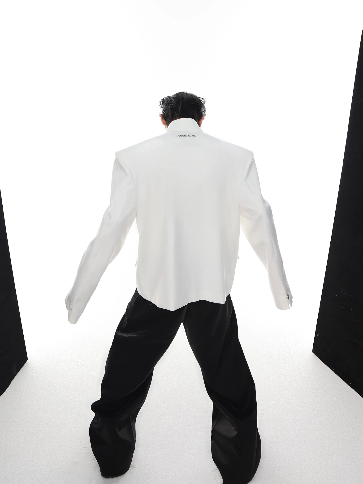 Relaxed Metal-Clasp Stand-Collar Jacket - main image 5