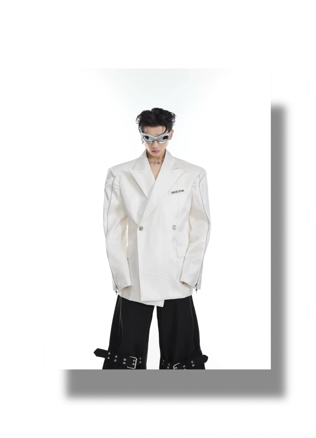 Liquid Metal Short-Sleeve Suit Jacket | Relaxed Fit - description image 8