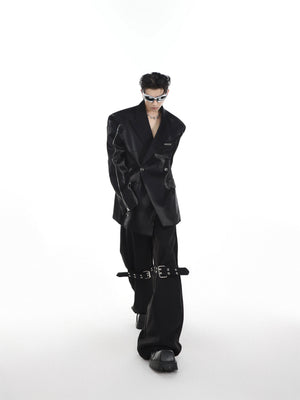 Liquid Metal Short-Sleeve Suit Jacket | Relaxed Fit - main image 3