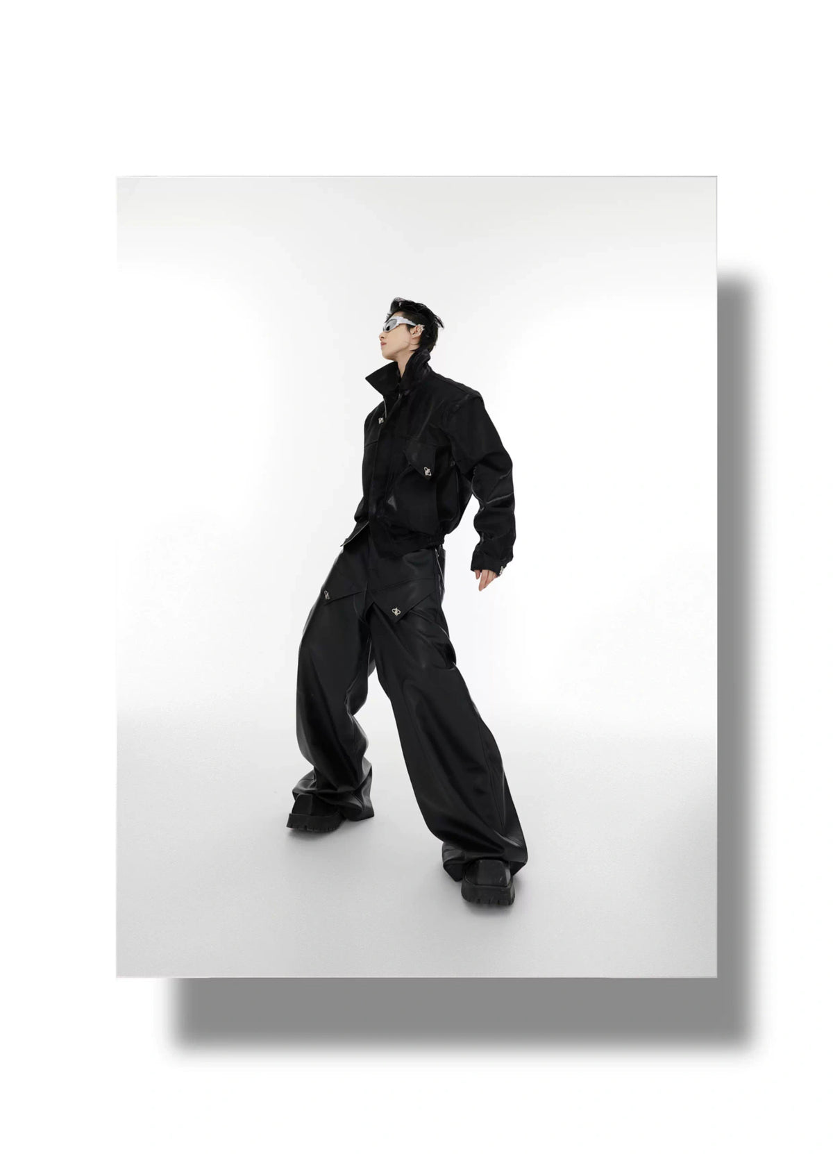 Asymmetrical Short Jacket with Metal Detail | Streetwear - description image 11