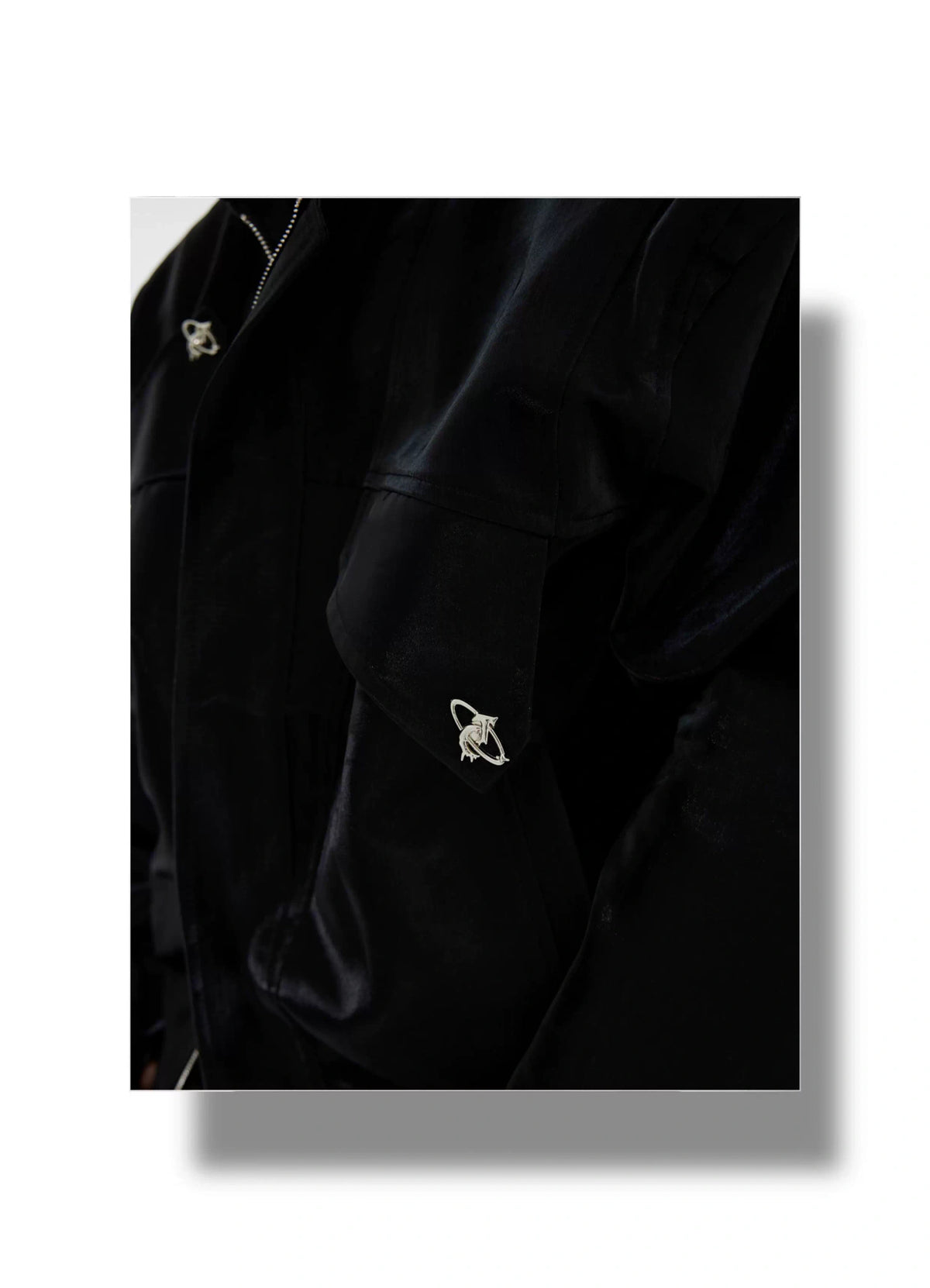 Asymmetrical Short Jacket with Metal Detail | Streetwear - description image 12