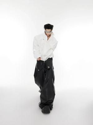 Asymmetrical Short Jacket with Metal Detail | Streetwear - main image 5