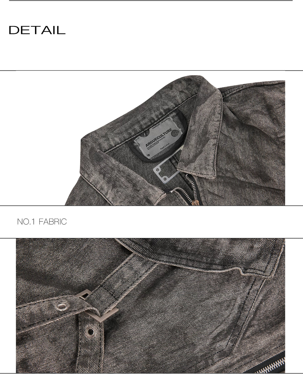 Distressed Gray Denim Utility Jacket and Pants Set - description image 20