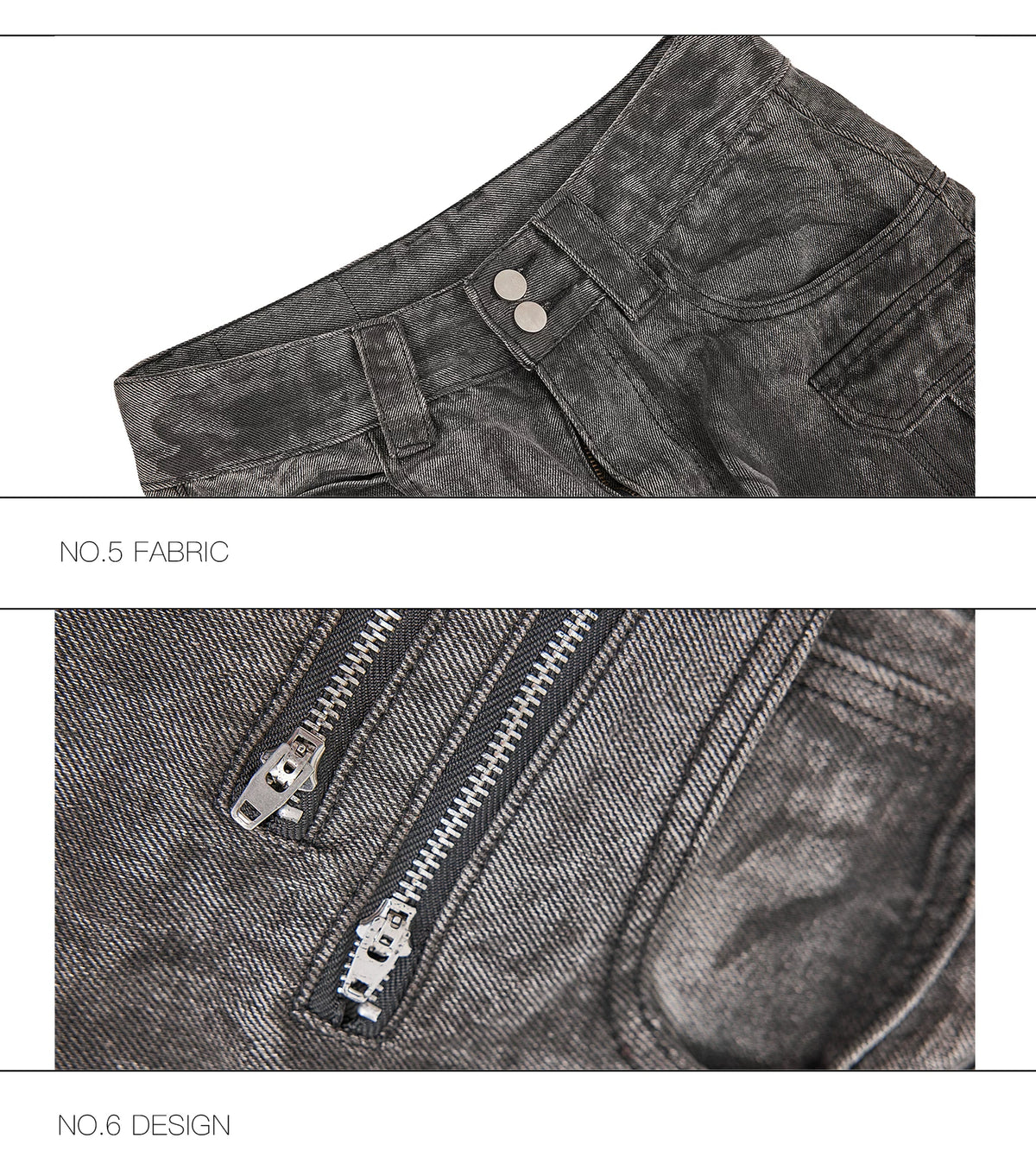 Distressed Gray Denim Utility Jacket and Pants Set - description image 22