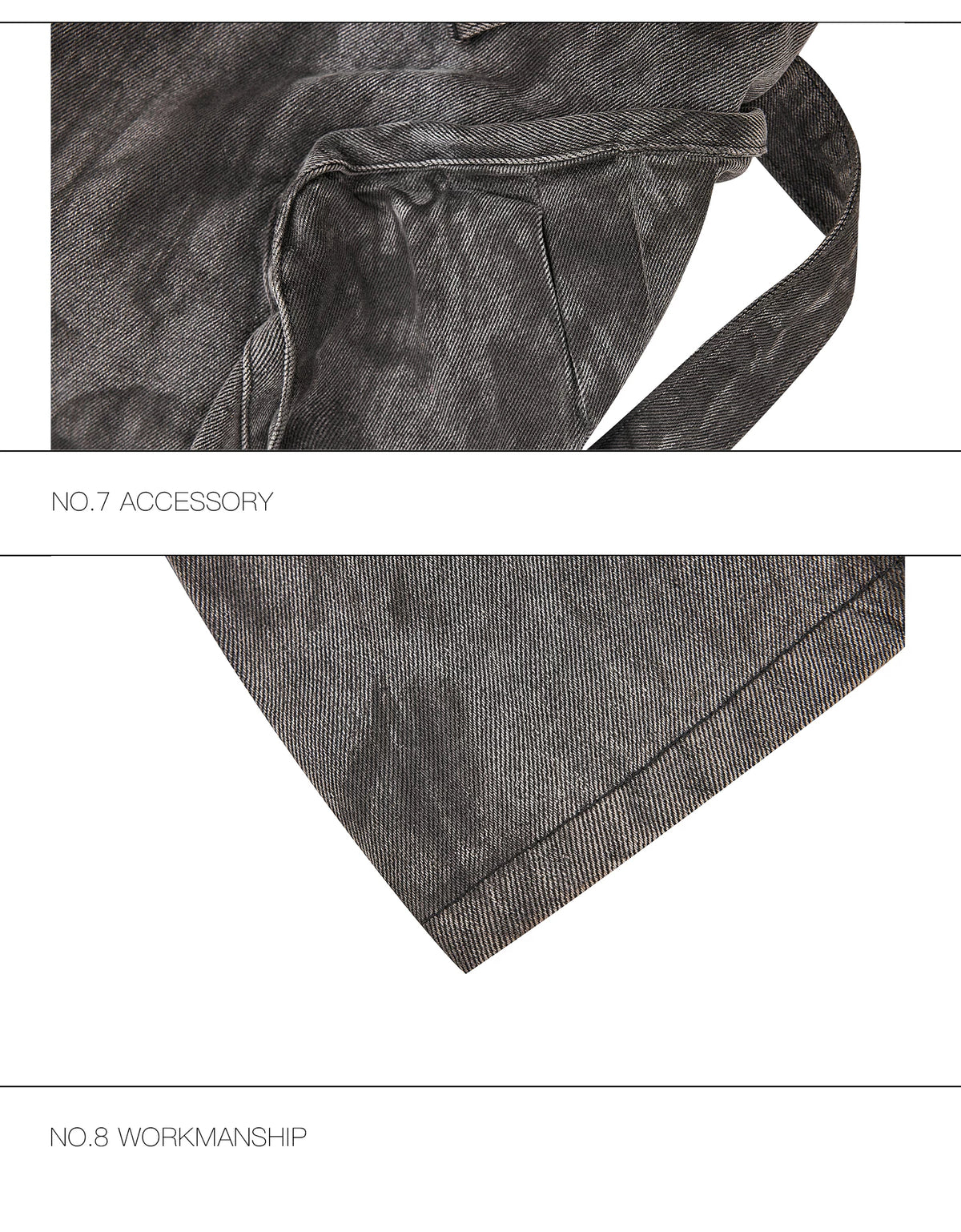 Distressed Gray Denim Utility Jacket and Pants Set - description image 23