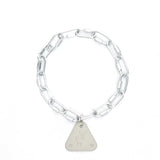 Metal Triangle Pendant Necklace | Avant-Garde Streetwear - Silver