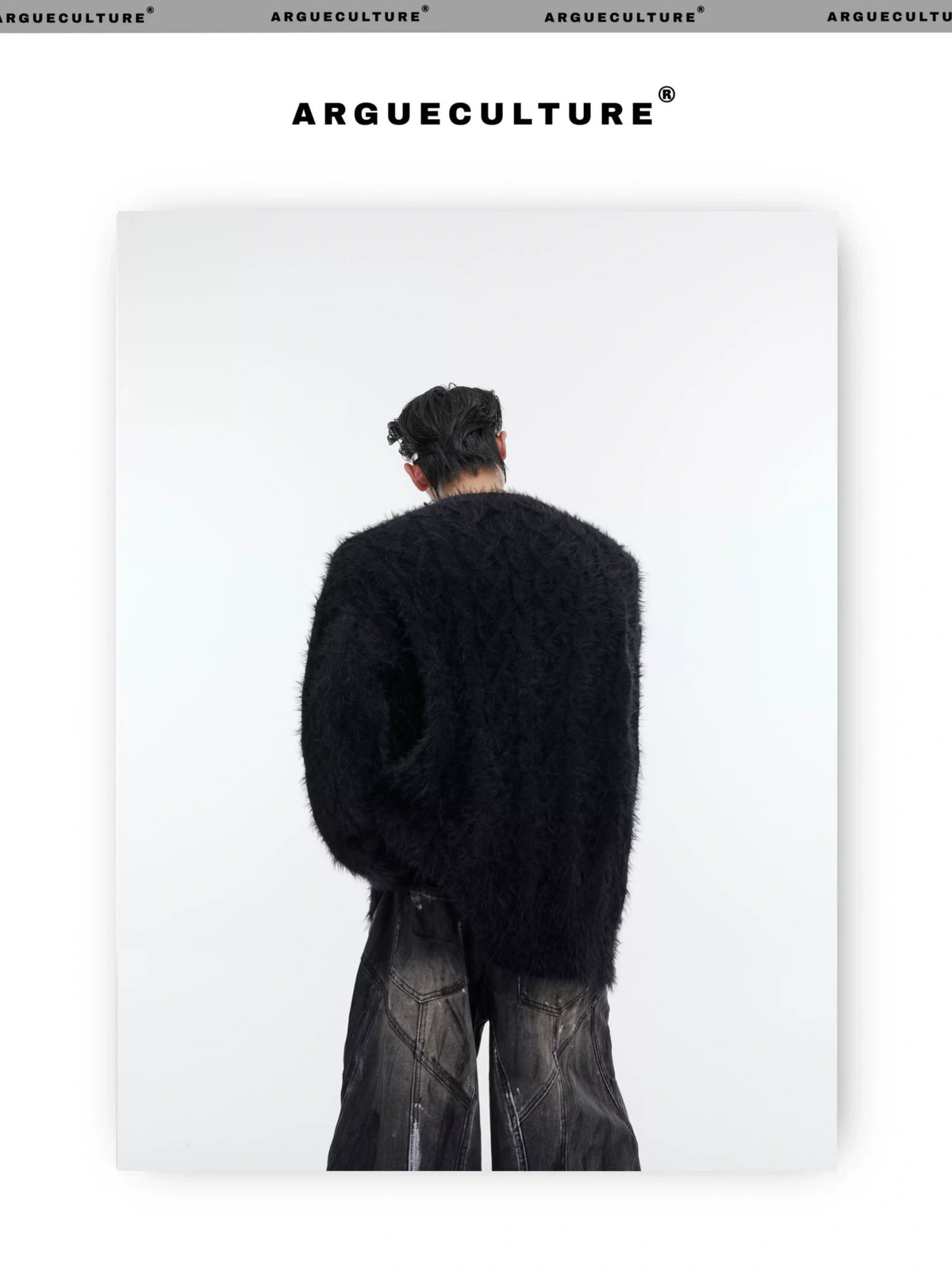 Relaxed Metal-Button Crewneck Knit Sweater - description image 9