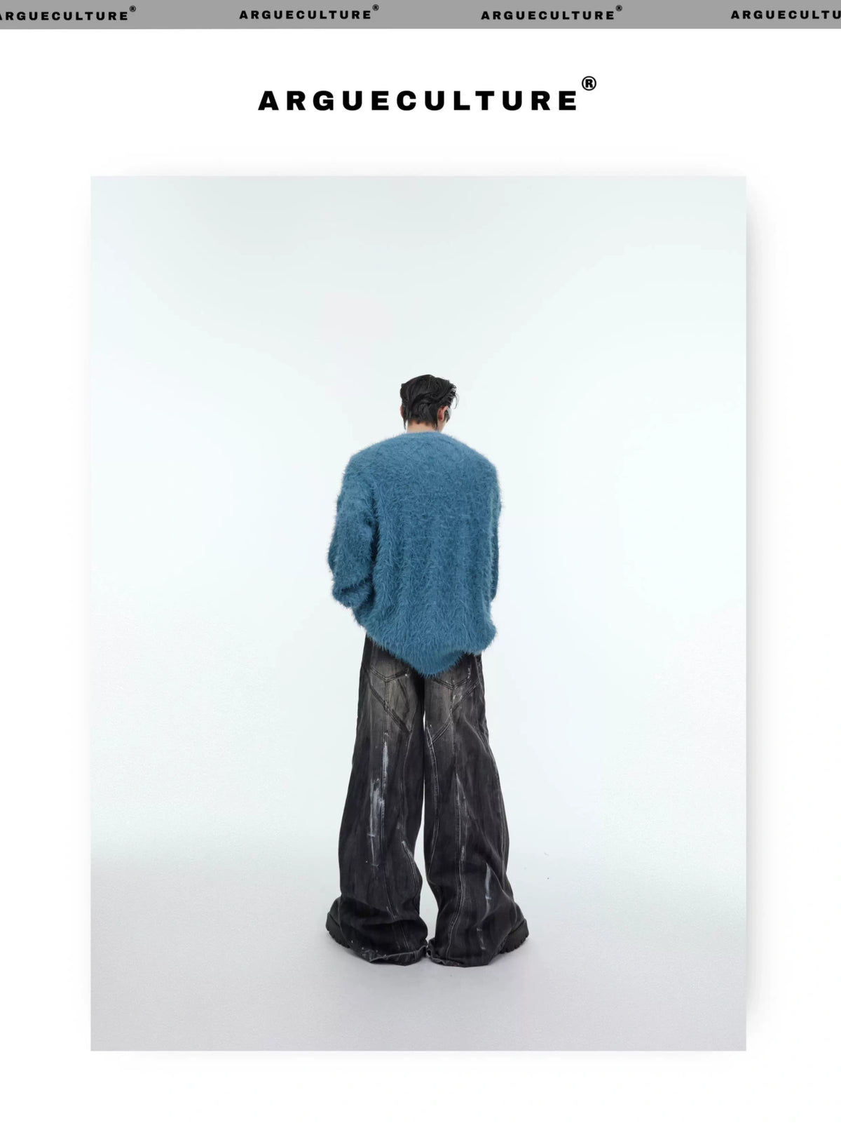 Relaxed Metal-Button Crewneck Knit Sweater - description image 14