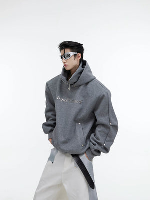 Deconstructed High-Neck Sequin Hoodie | Relaxed Fit - main image 1