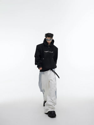 Deconstructed High-Neck Sequin Hoodie | Relaxed Fit - main image 4