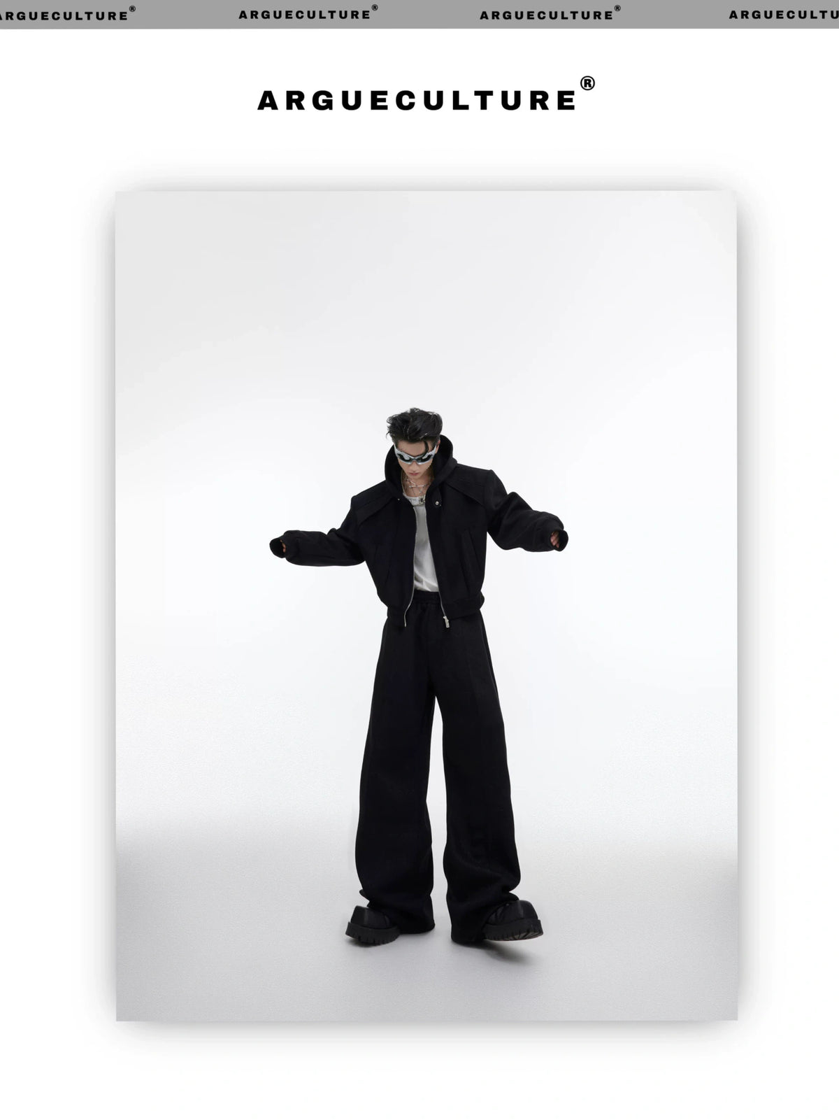 Shimmer Zip Hoodie & Pants Set | Avant-Garde Streetwear - description image 1