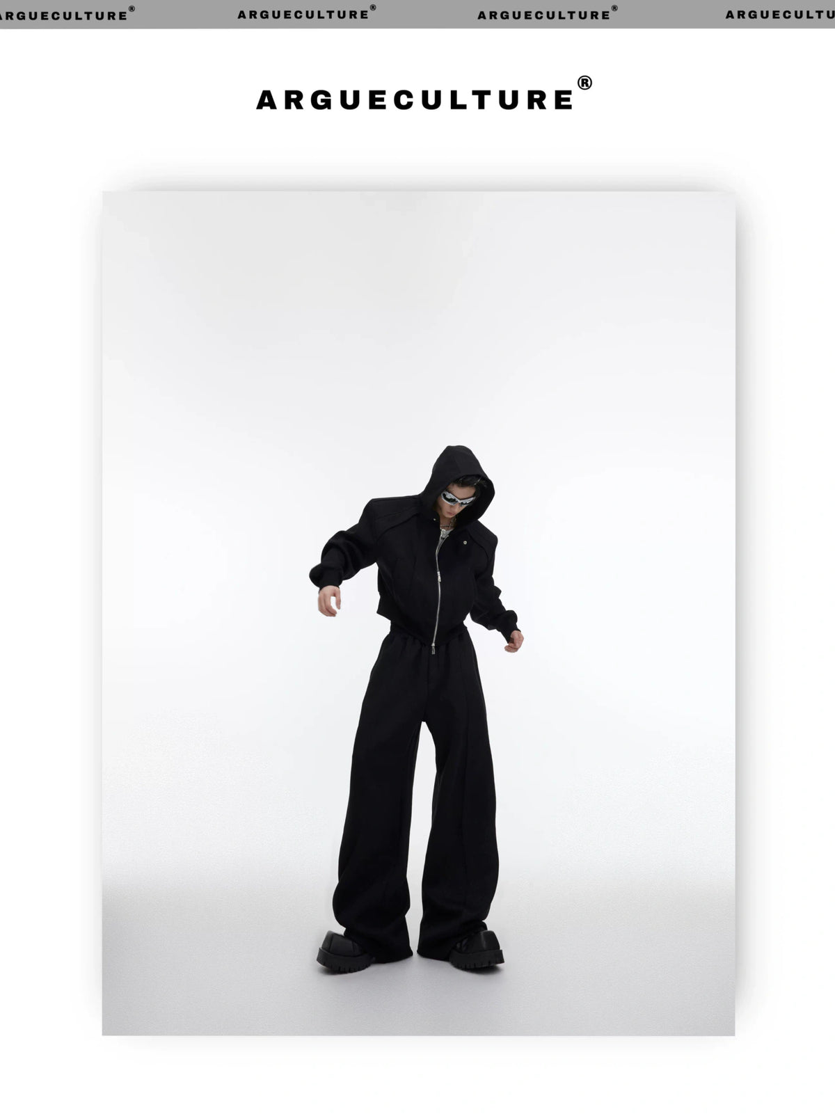Shimmer Zip Hoodie & Pants Set | Avant-Garde Streetwear - description image 2
