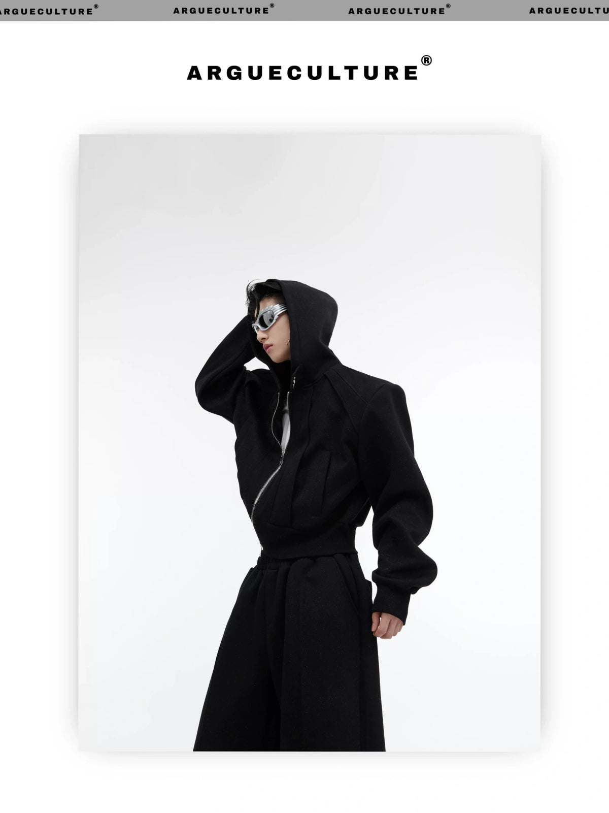 Shimmer Zip Hoodie & Pants Set | Avant-Garde Streetwear - description image 3