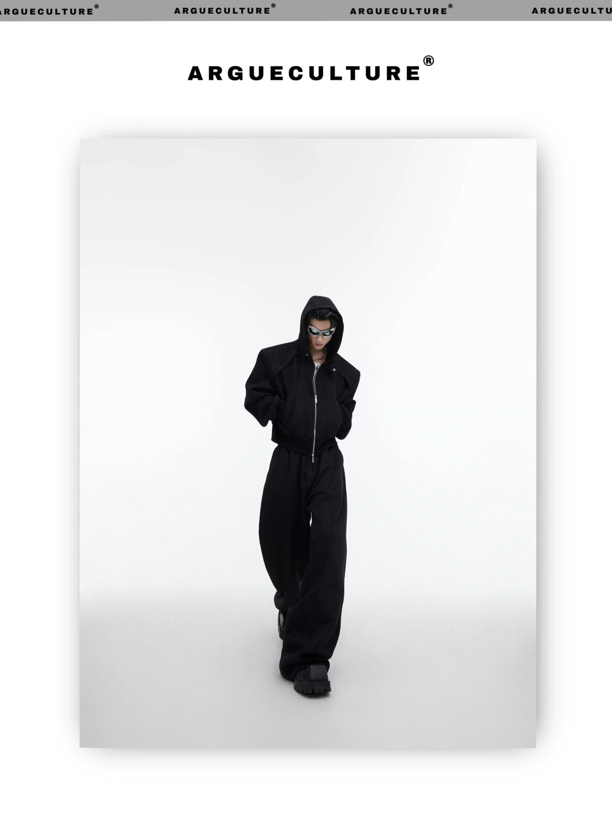 Shimmer Zip Hoodie & Pants Set | Avant-Garde Streetwear - description image 4
