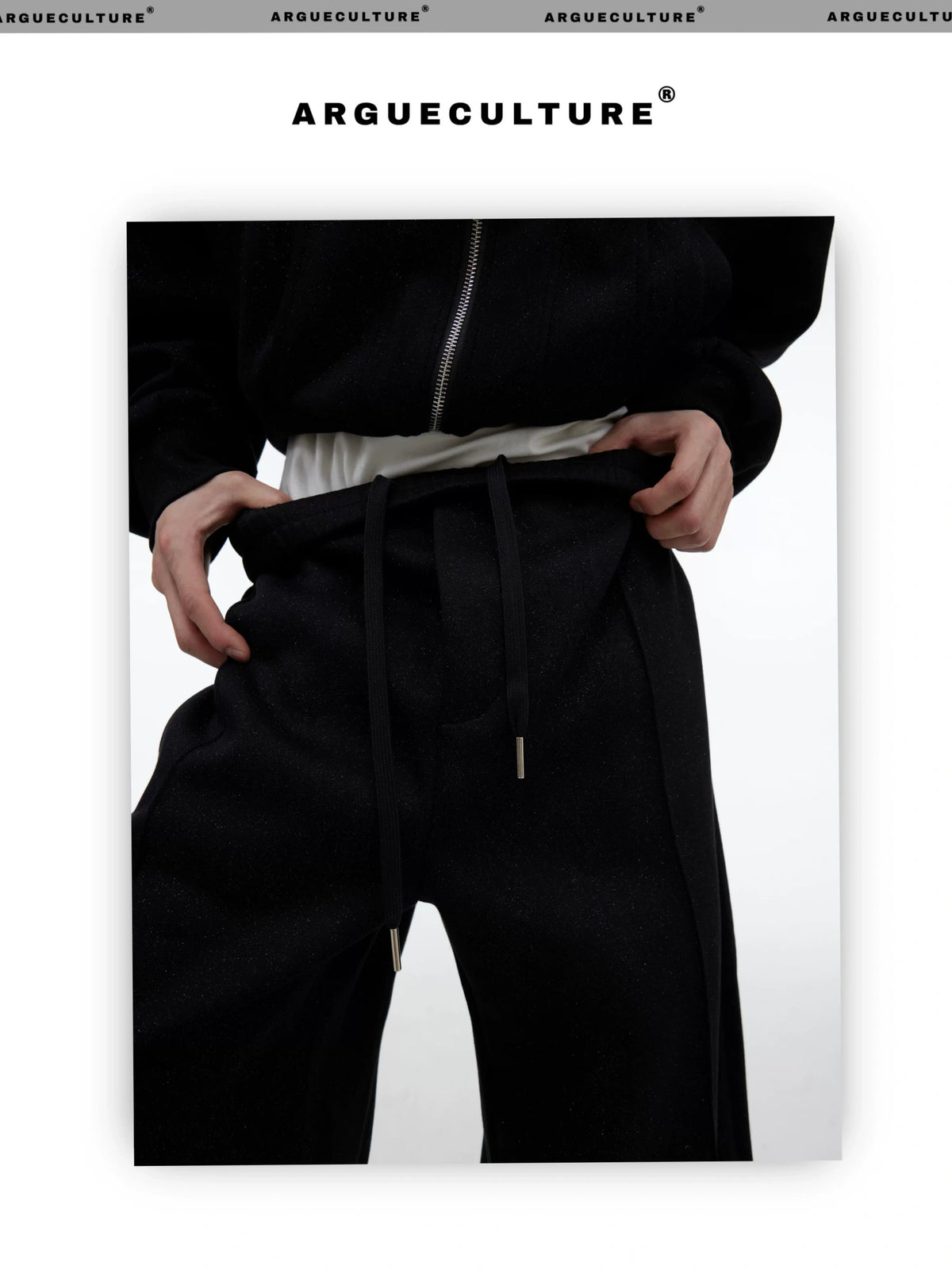 Shimmer Zip Hoodie & Pants Set | Avant-Garde Streetwear - description image 5