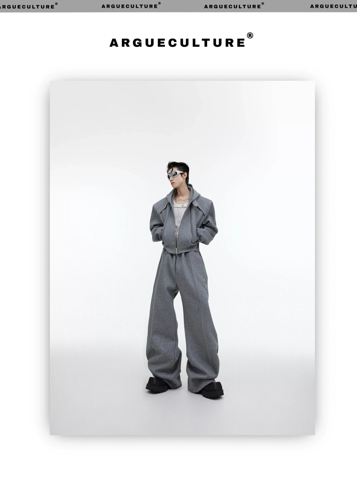 Shimmer Zip Hoodie & Pants Set | Avant-Garde Streetwear - description image 11
