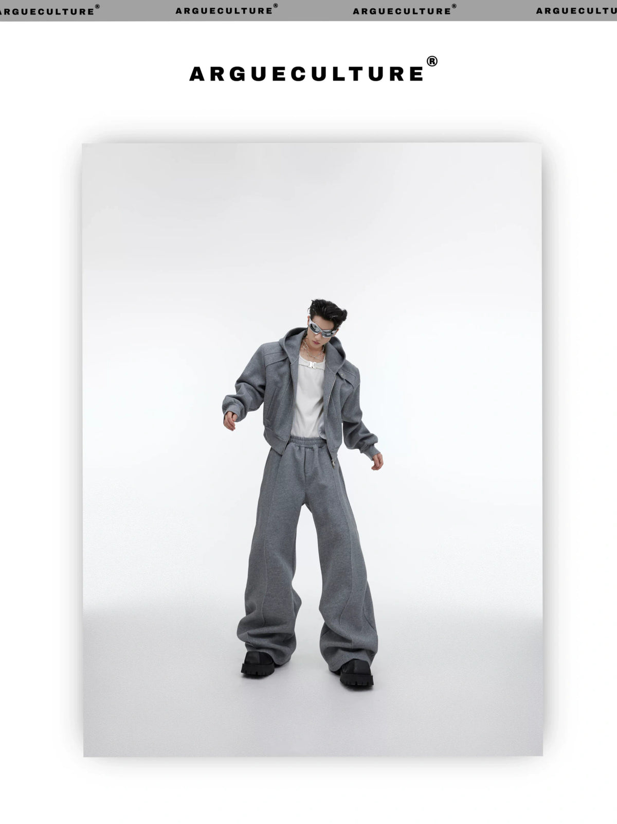 Shimmer Zip Hoodie & Pants Set | Avant-Garde Streetwear - description image 12