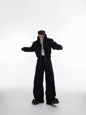 Shimmer Zip Hoodie & Pants Set | Avant-Garde Streetwear - main image 1
