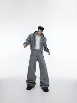 Shimmer Zip Hoodie & Pants Set | Avant-Garde Streetwear - main image 2
