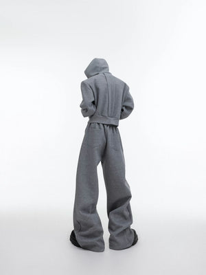 Shimmer Zip Hoodie & Pants Set | Avant-Garde Streetwear - main image 4