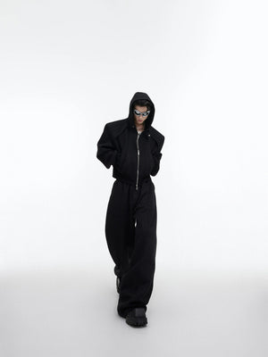 Shimmer Zip Hoodie & Pants Set | Avant-Garde Streetwear - main image 5