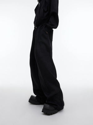 Shimmer Zip Hoodie & Pants Set | Avant-Garde Streetwear - Shimmer Black Pants