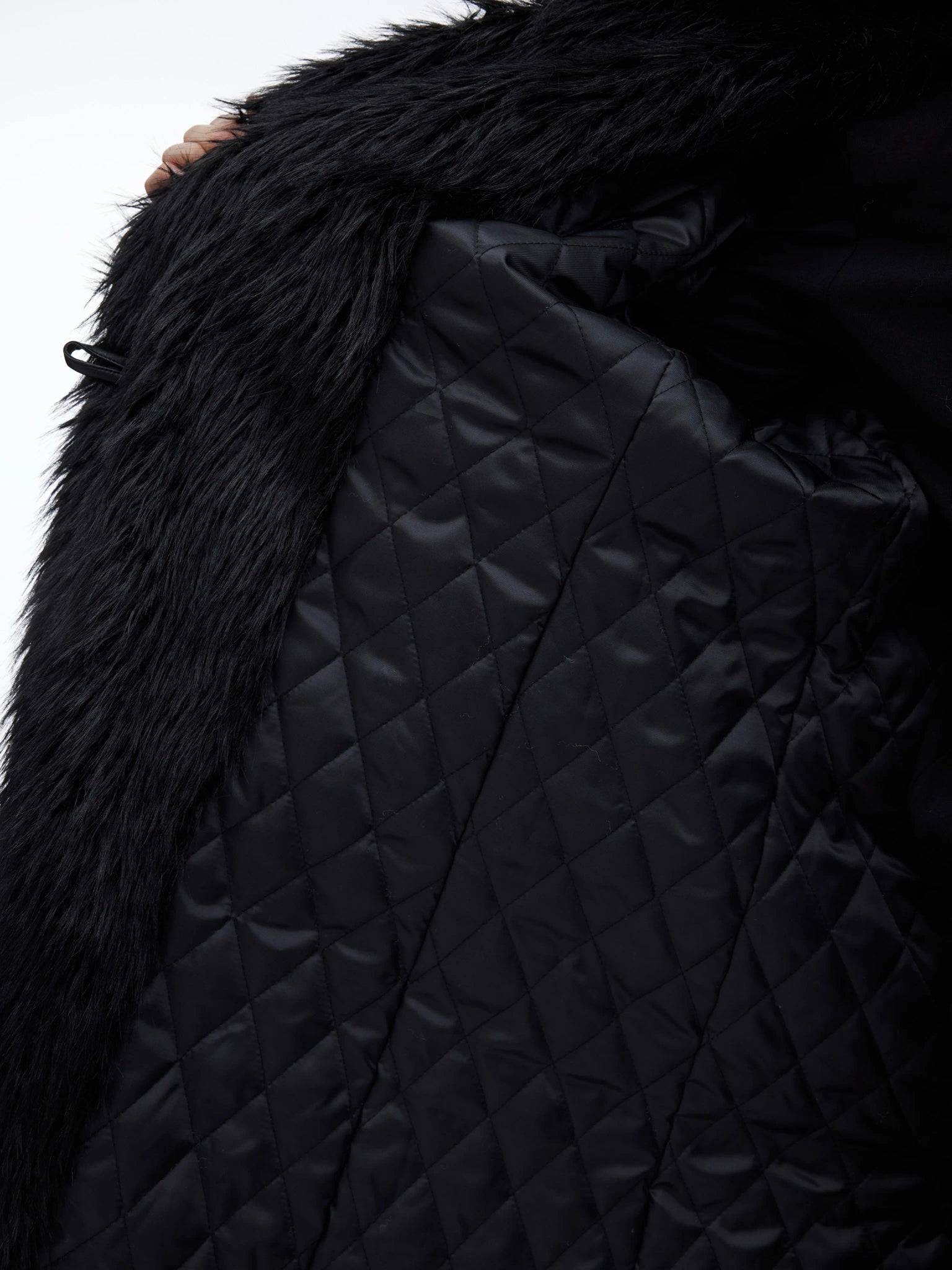Oversized Faux Mink Fur Long Coat With Raglan Sleeves - main image 5