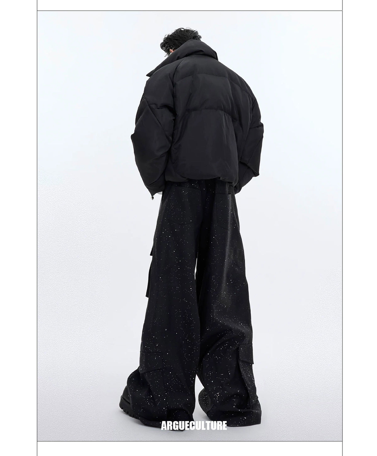 Liquid Sheen Layered Padded Jacket | Relaxed Fit - description image 15
