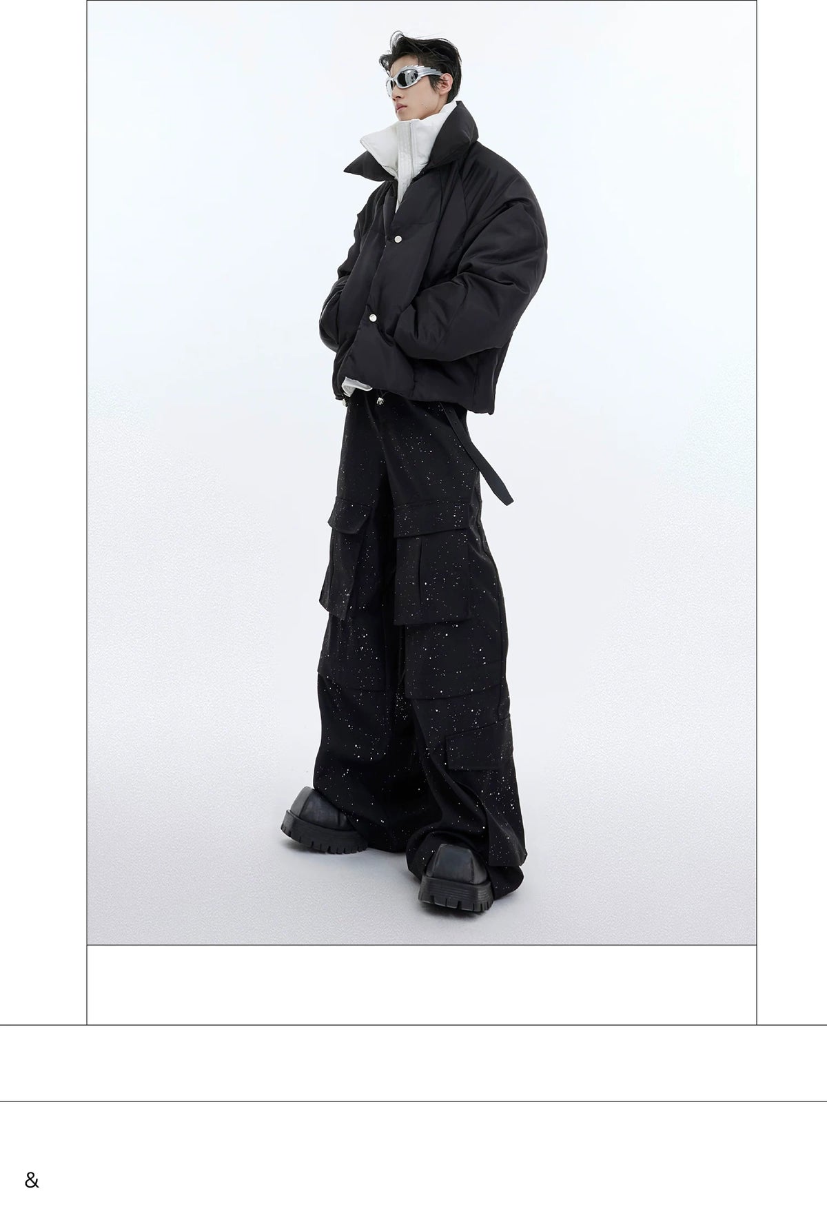 Liquid Sheen Layered Padded Jacket | Relaxed Fit - description image 19