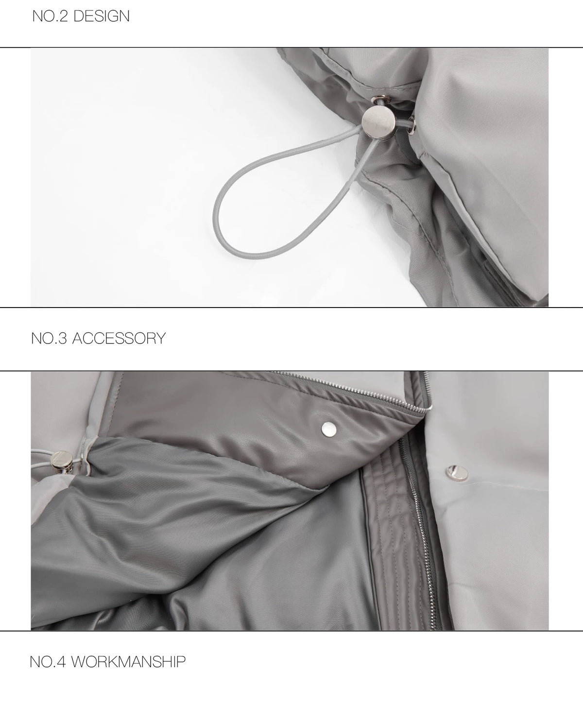 Liquid Sheen Layered Padded Jacket | Relaxed Fit - description image 21