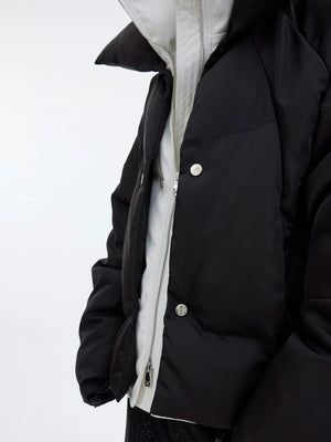 Liquid Sheen Layered Padded Jacket | Relaxed Fit - main image 2