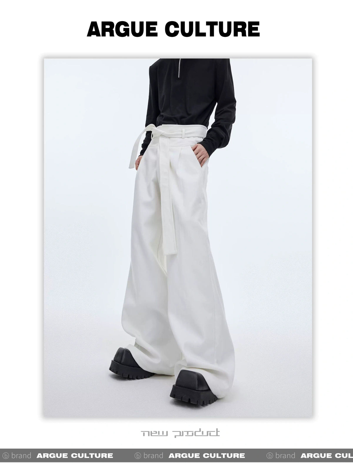 High-Waist Relaxed Utility Trousers | Unisex Streetwear - description image 3