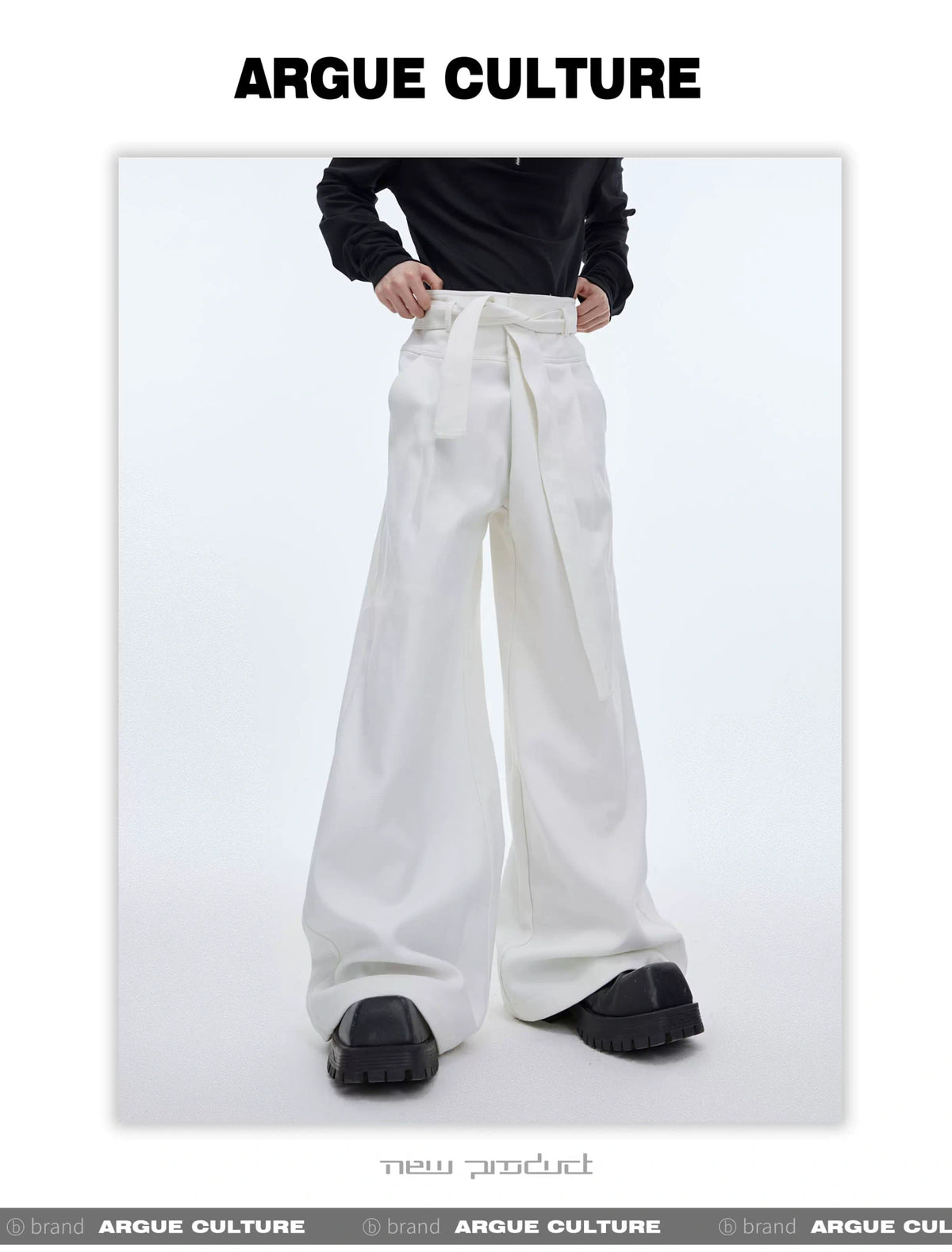 High-Waist Relaxed Utility Trousers | Unisex Streetwear - description image 5