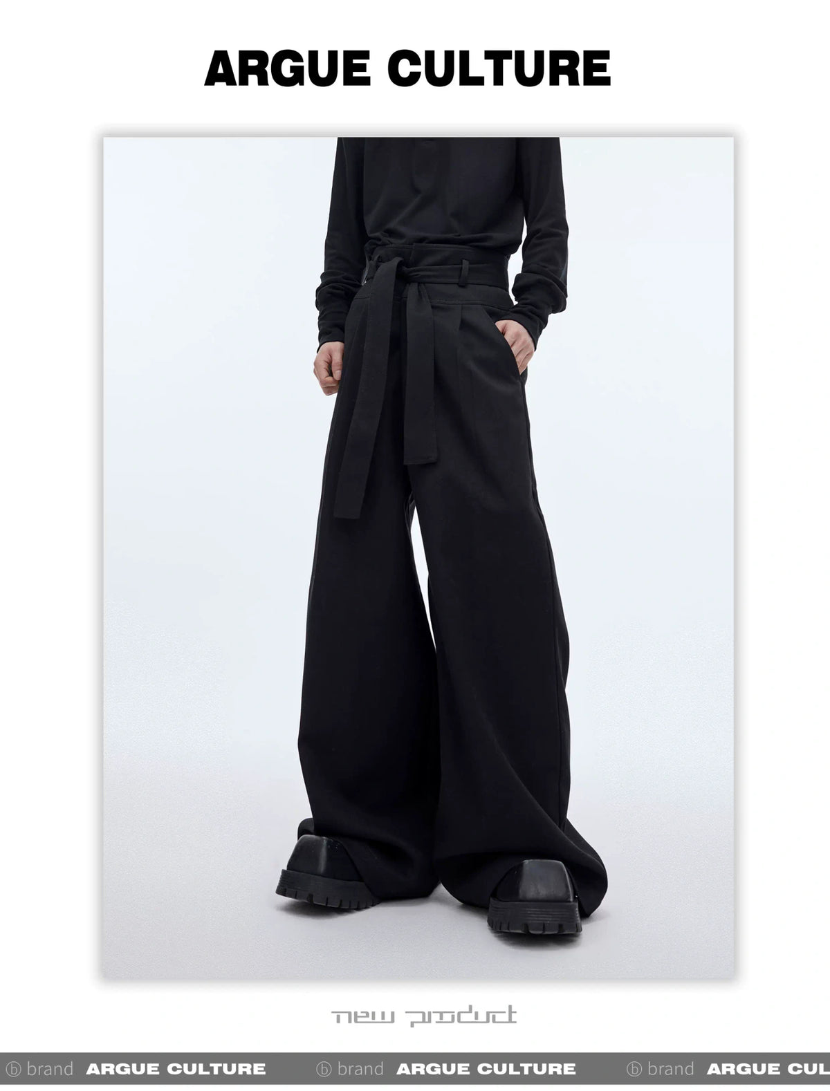 High-Waist Relaxed Utility Trousers | Unisex Streetwear - description image 7