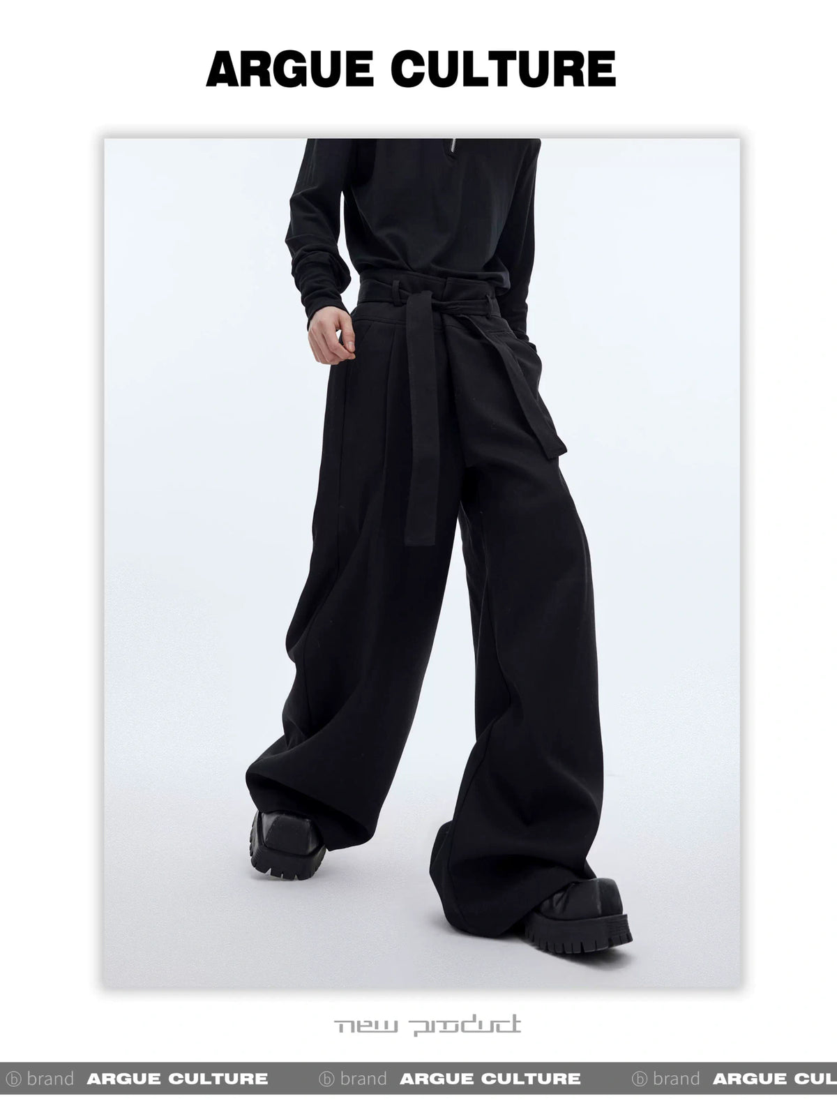 High-Waist Relaxed Utility Trousers | Unisex Streetwear - description image 8