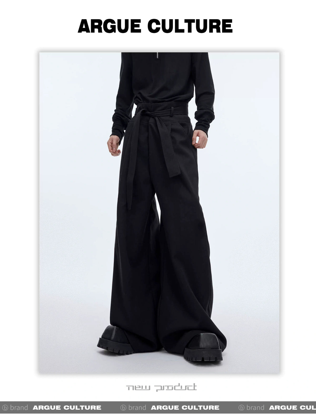 High-Waist Relaxed Utility Trousers | Unisex Streetwear - description image 9