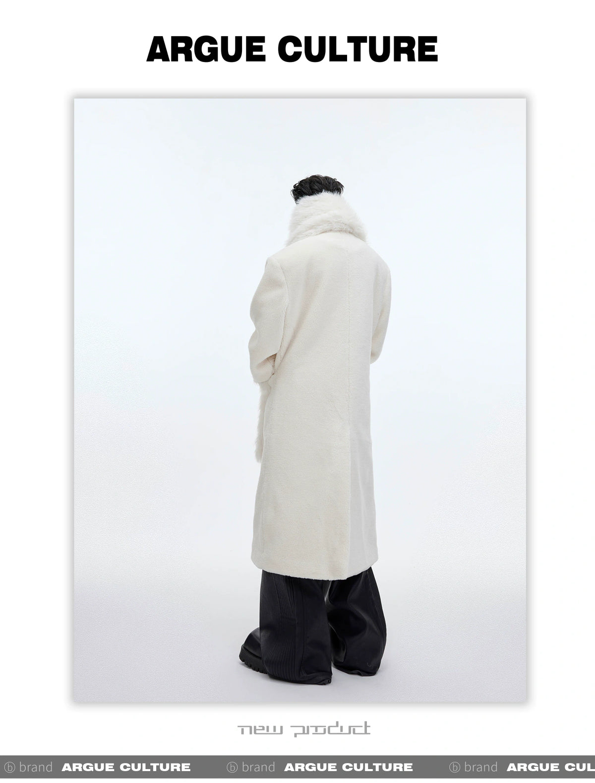 Patchwork Cocoon Overcoat | Longline Cotton-Wool Coat - description image 5